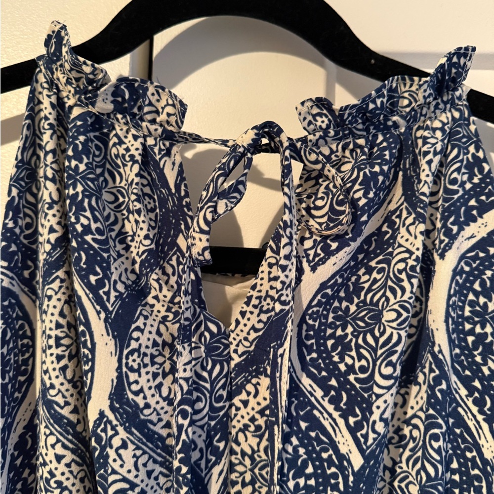 Chelsea28 Blue and White Patterned Maxi Dress - Picture 5 of 5